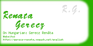 renata gerecz business card