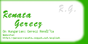 renata gerecz business card